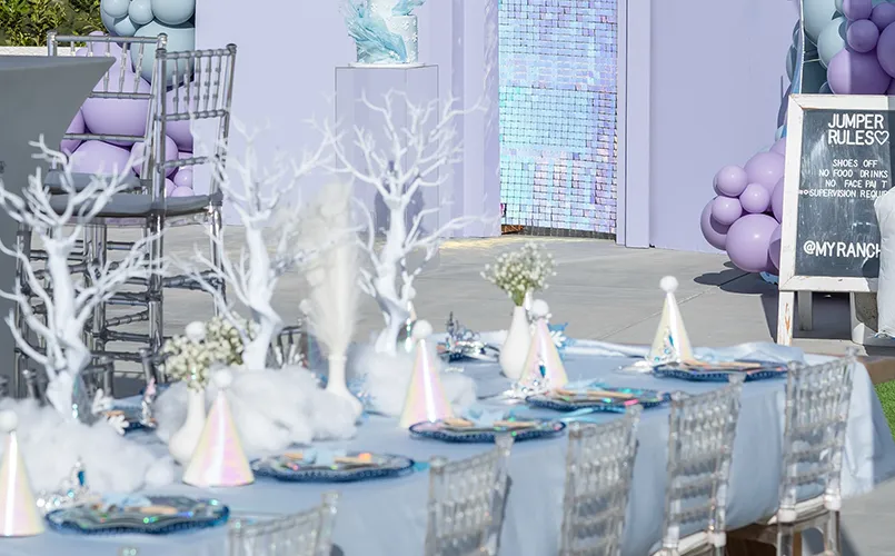 table setup for event